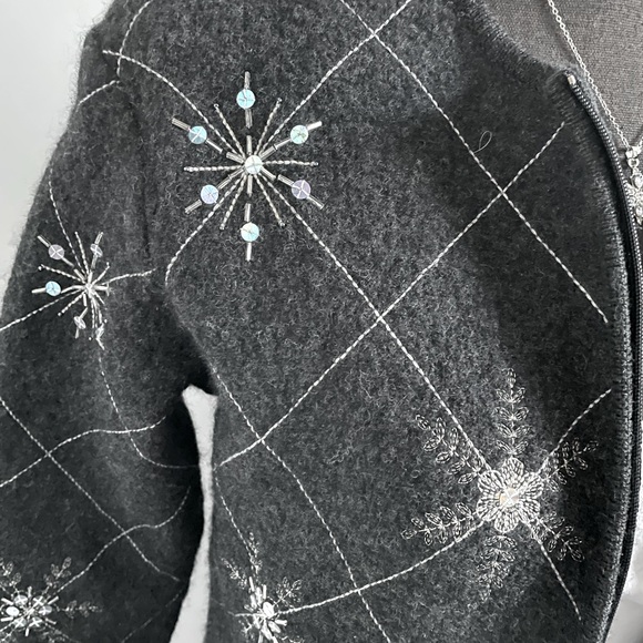 Talbots Wool Snowflake Jacket - Picture 3 of 7